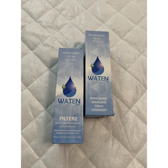 WATEN H2o #2 2 pak Replacement Water Filters W10413645A W10413645 EDR2RXD1 - Picture 2 of 16